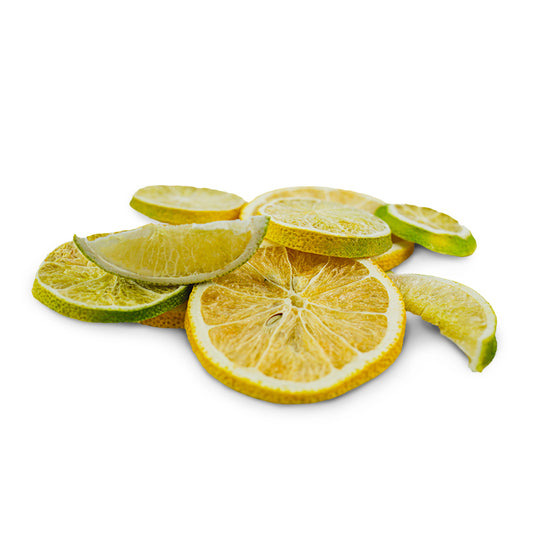 Pile of freeze-dried lemon and lime slices