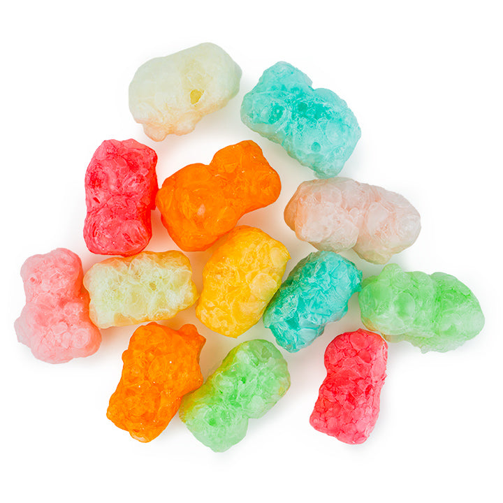 Pile of freeze-dried gummy bears